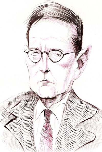 Dmitri Shostakovich - caricatura del compositor ruso de Neale Osborne